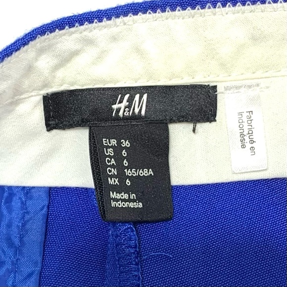 H&M Royal Blue Soft Comfy Lightweight Work Pants Size 6 - Picture 3 of 14